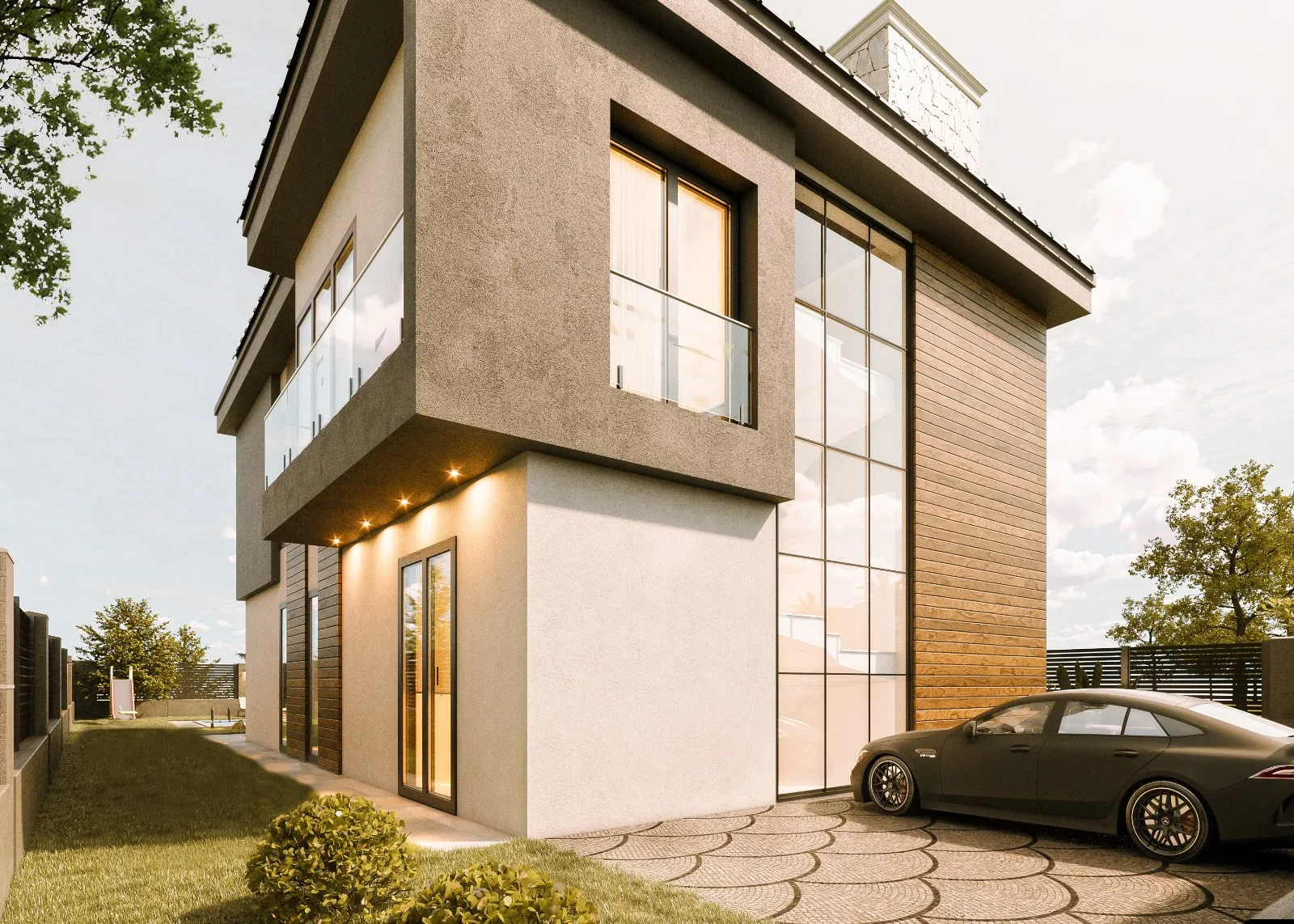 Güzelbahçe Villaları mimari perspektif 8