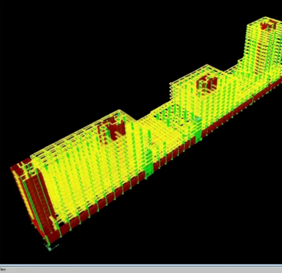 Demir Country 3D taşıyıcı sistem analiz modeli